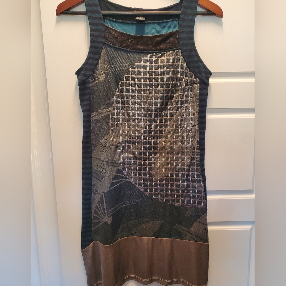 Custo Barcelona  metallic mini dress Size 3 or M